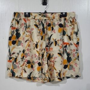 Rachel Zoe Womens Linen Tropical Print Shorts Size 1X